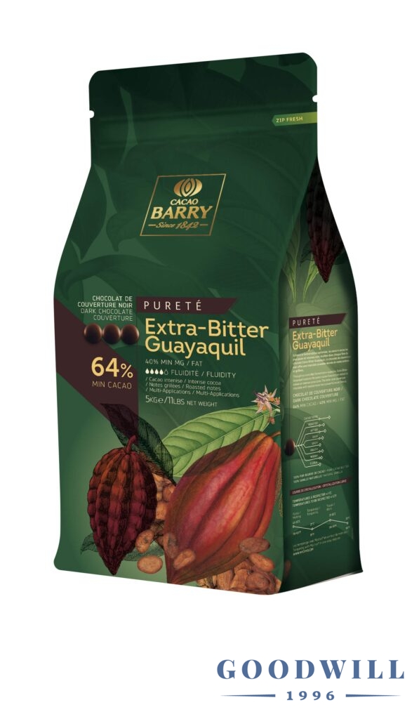 Cacao Barry Extra-bitter guayaquil 64% étcsokoládé 5 kg Qferm