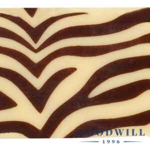 Jura téglalap fehér csokoládé dísz - Zebra 330 db
