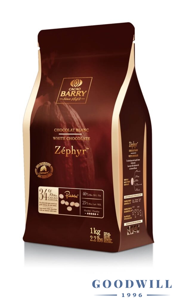Cacao Barry Zephyr 34% fehér csokoládé 1 kg